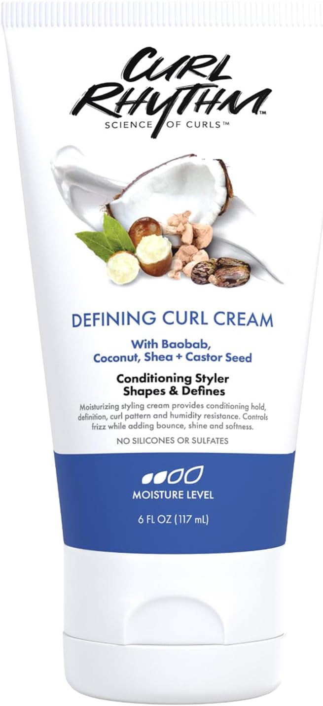 Defining Curl Cream - Hair Moisturizer for Curly Hair - Curl Styling Cream for Frizz Control, Bounce, and Shine - Sulfate Free - 117 ml