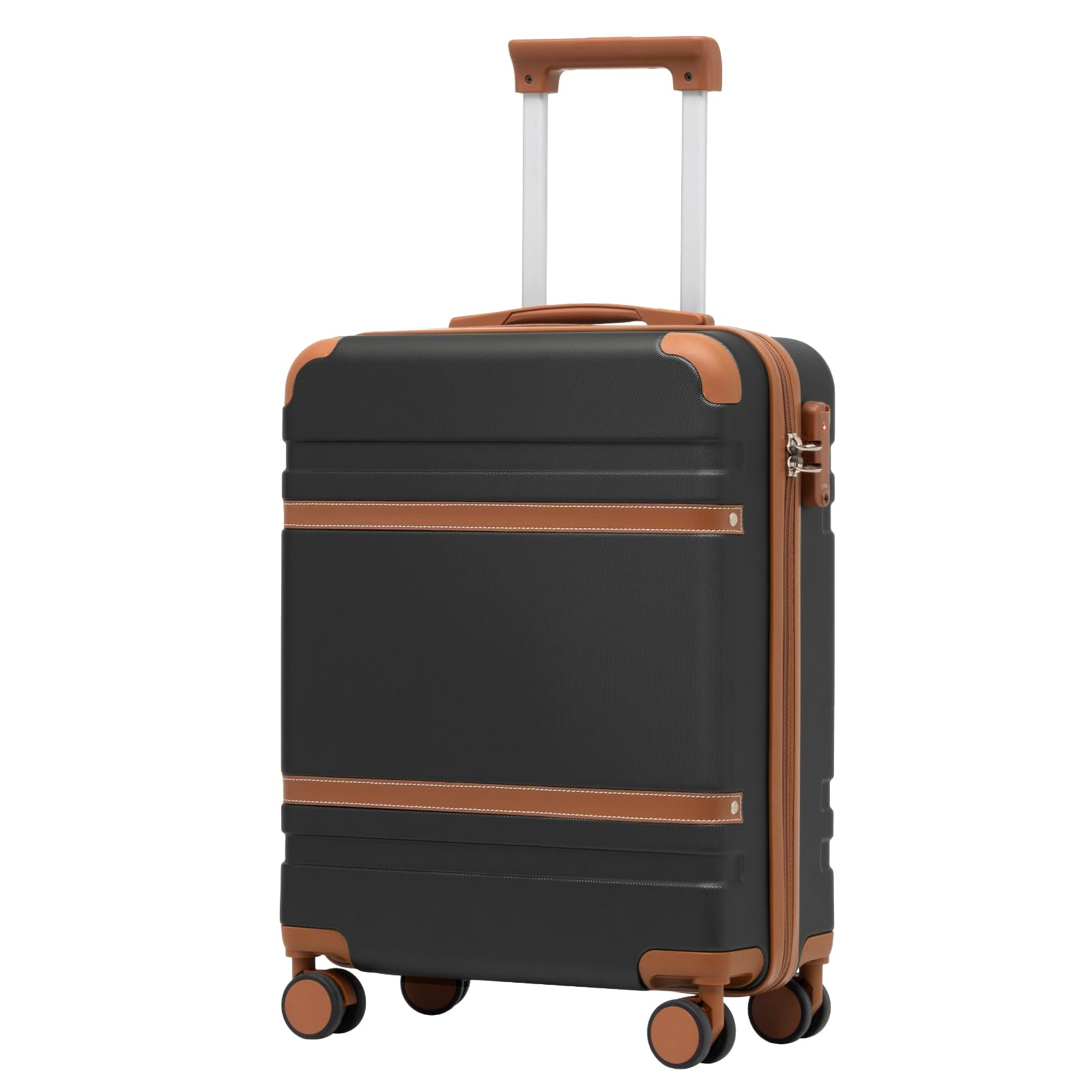 COOLIFE Handgepäck Koffer 55x40x20cm, Trolley Handgepäck passend für Easyjet, Reisekoffer ABS Hartschale kabinenkoffer mit 4 sanften Rollen und praktischem TSA Schloss