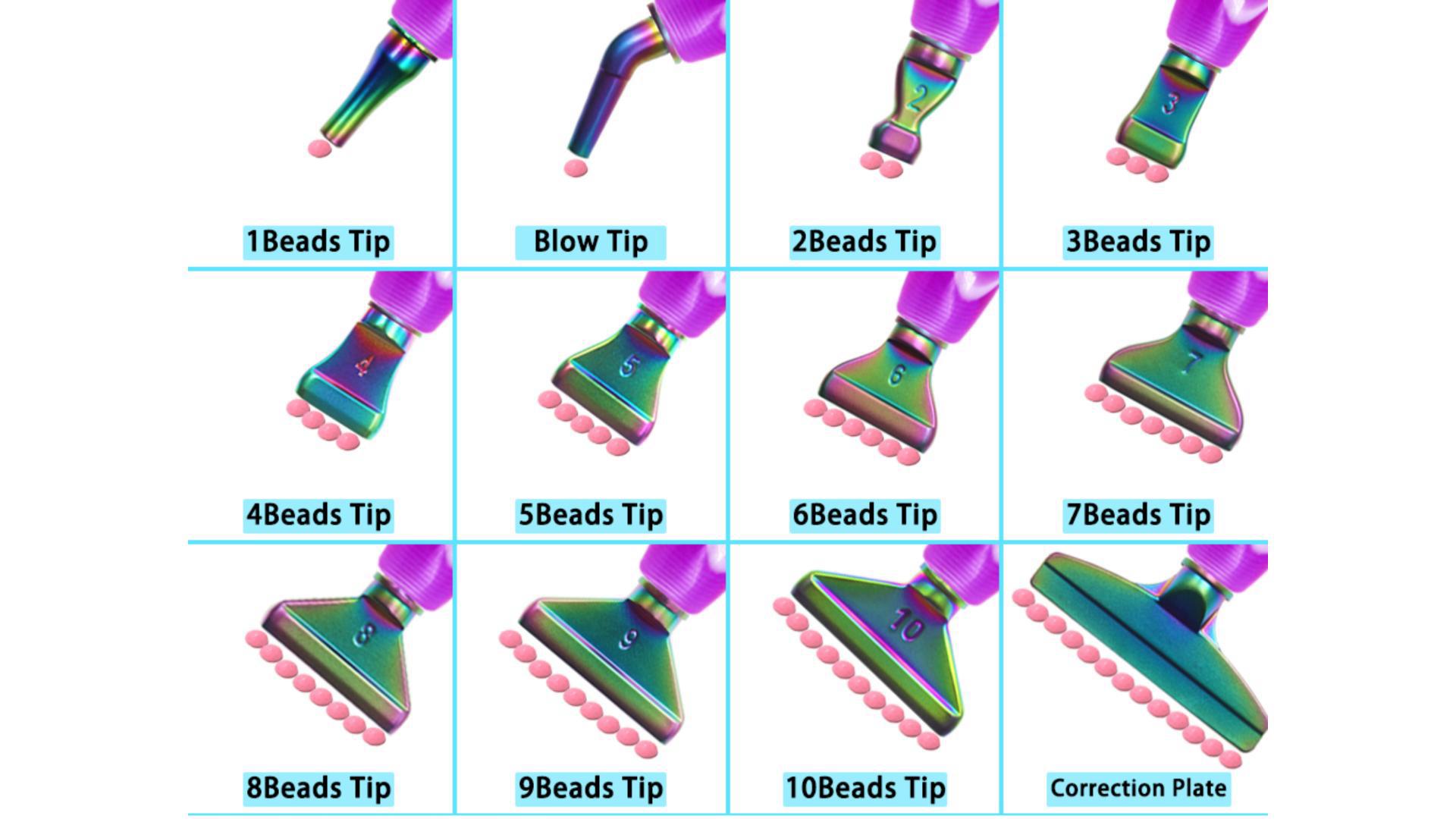 Lot De 24 Stylos Et Accessoires Pour Peinture Diamant 5D - Pointes Métalliques Colorées Et Embouts Filetés