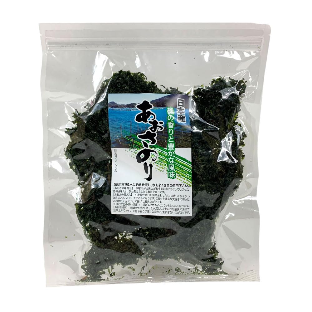 Amazon.co.jp: 乾燥あおさのり 50g ひとえぐさ 天ぷら 味噌汁 スープ
