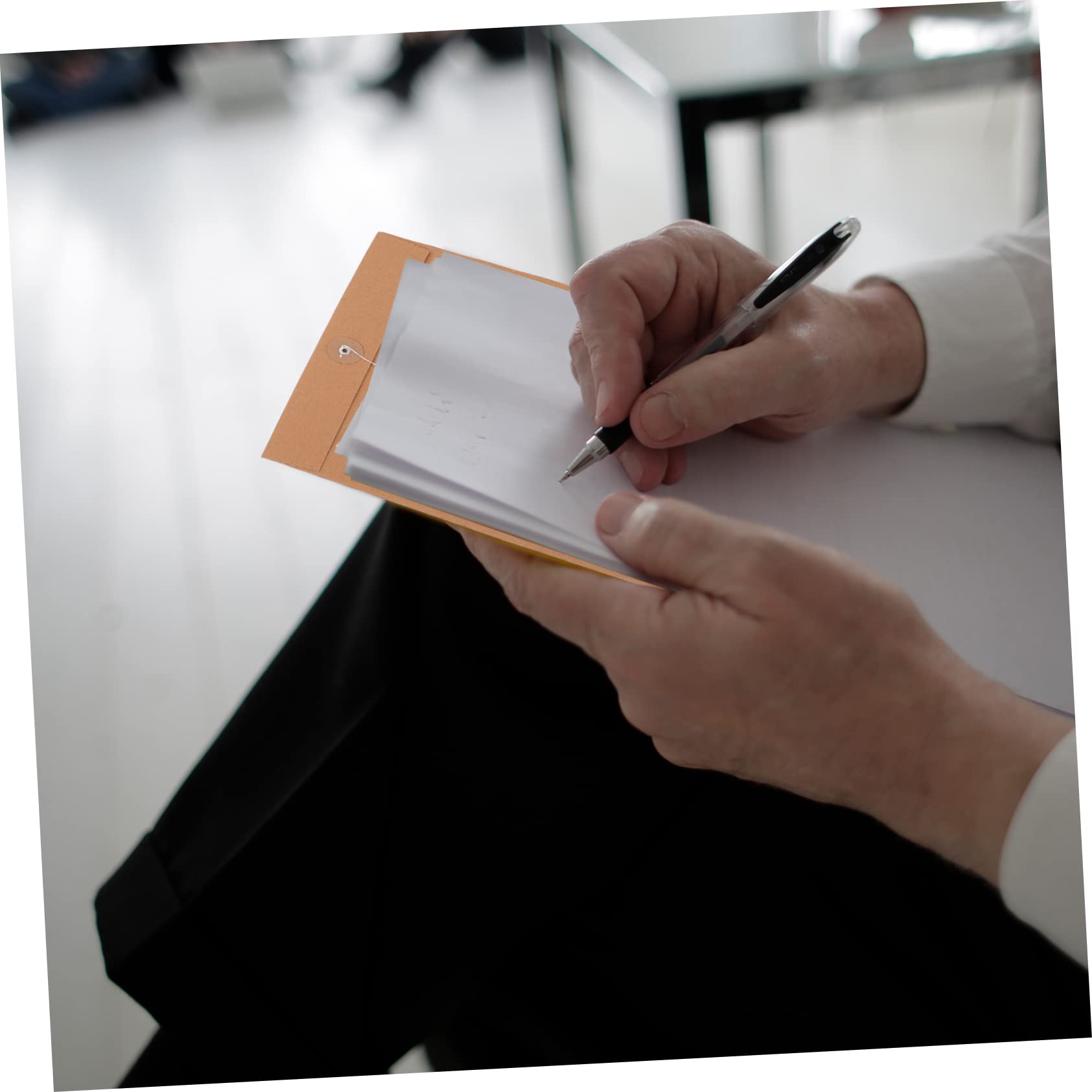 Gatuida Paquet Porte-documents pour Organiser Documents et Stylos 25pcs en Papier Kraft Grosse Capacité Matériau Solide, pour Usage Quotidien et Occasions Commerciales