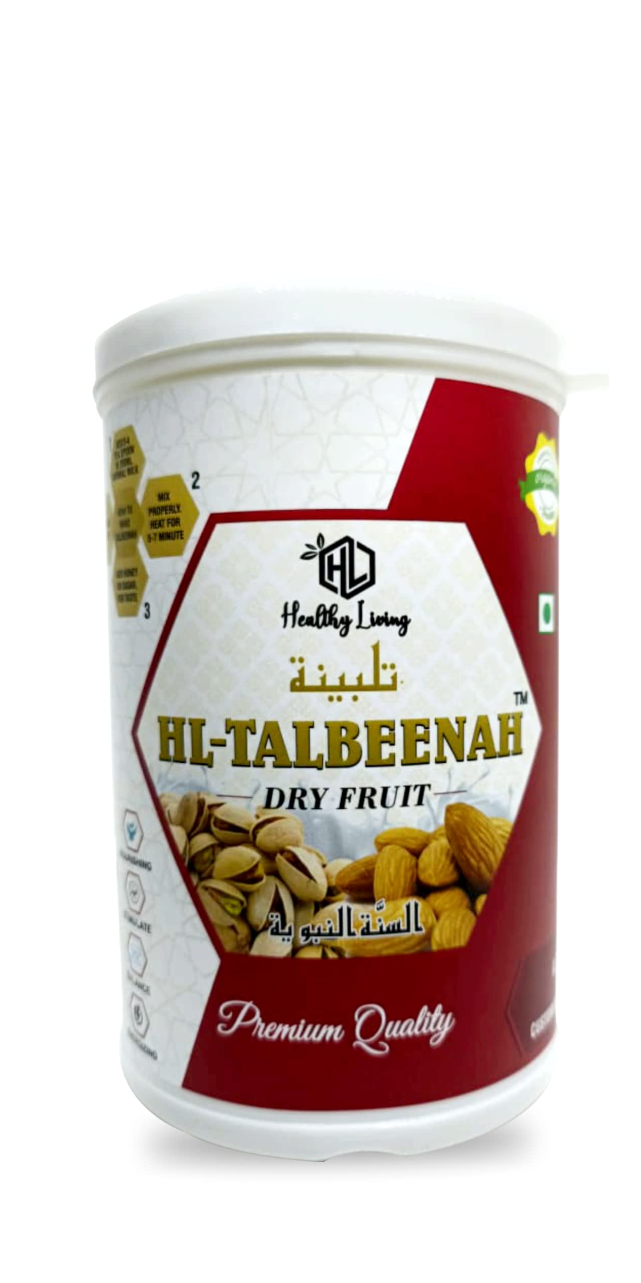 HL-Talbina Dry Fruit Mix - Healthy Sunnah Diet for All Ages, 260g Net Weight (300g with Jar)-image-12