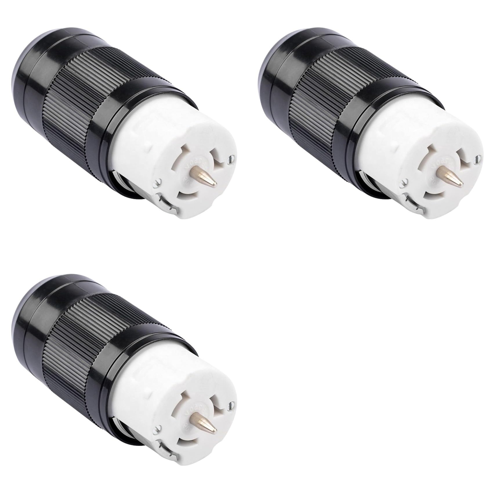 3X Generator Connector 50 Amp NEMA SS2-50R, 4-Pin Straight Blade Connector, 3 Pole 4 Wire Grounding 125V/250V