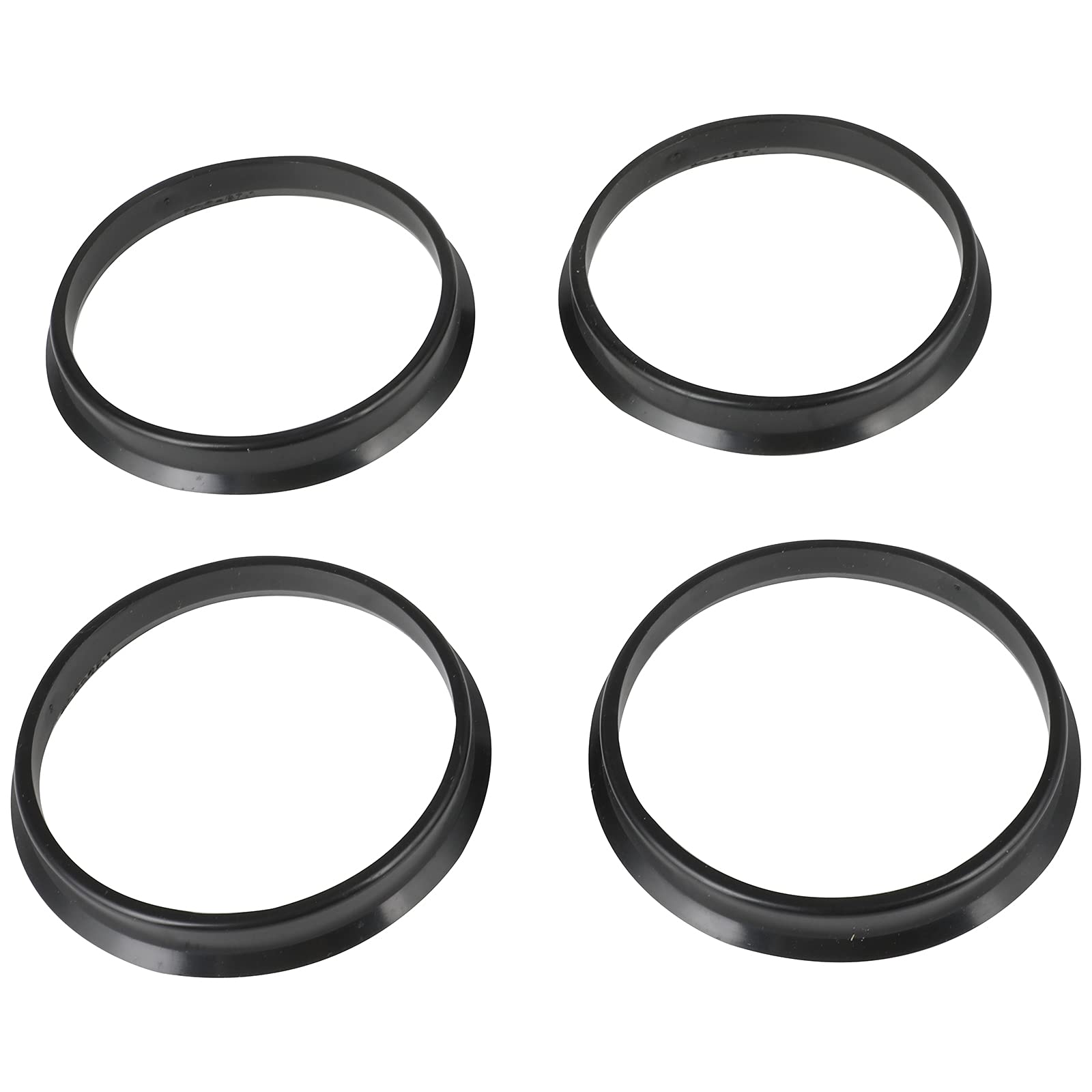 WHEELTECH Hub Centric Rings 72.6 to 67.1 - Black Poly Carbon Plastic Hubrings 67.1mm ID to 72.6mm OD fits 2005-2021 for Tucson 1989-2012 for Galant - 4PCS