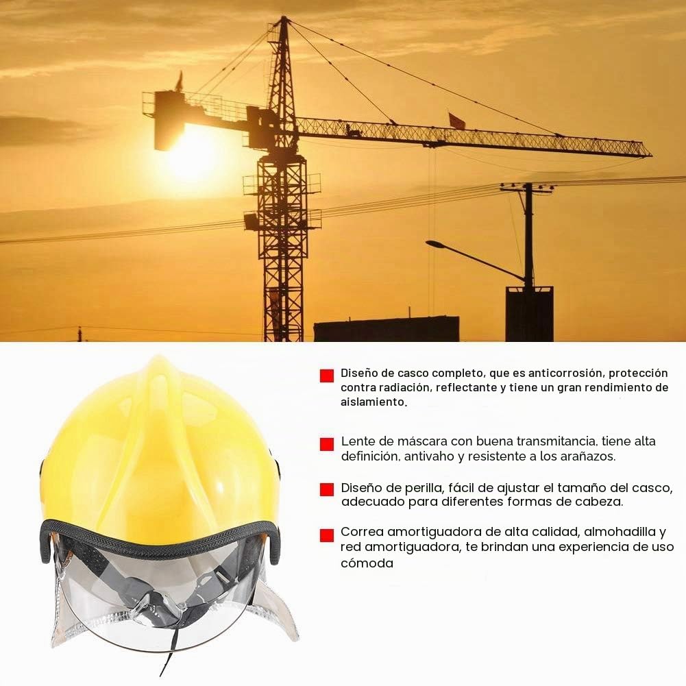 Casco Bombero Sombrero Rescate Casco Seguridad De Bombero Ignífugo Protector Casco De Búsqueda Y Rescate De Emergencia Resistente Al Calor