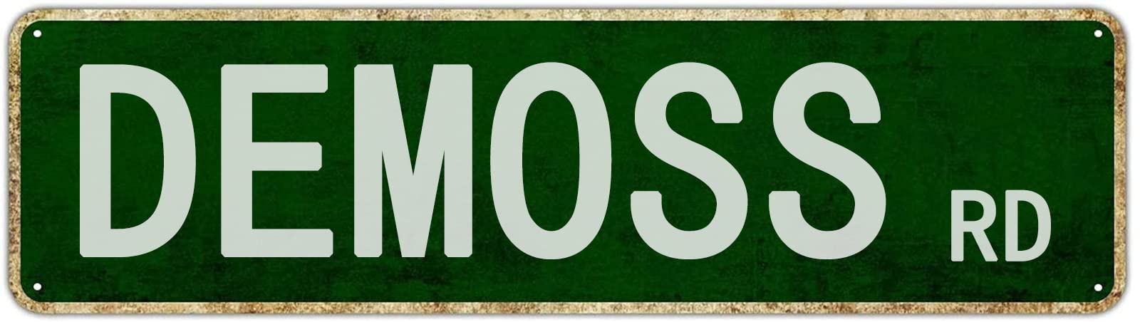Demoss Road Retro Tin Signs Aluminum Metal Sign Gift for Home Kitchen Outdoor Garden Yard Wall Barn Decor 4x16 Inch