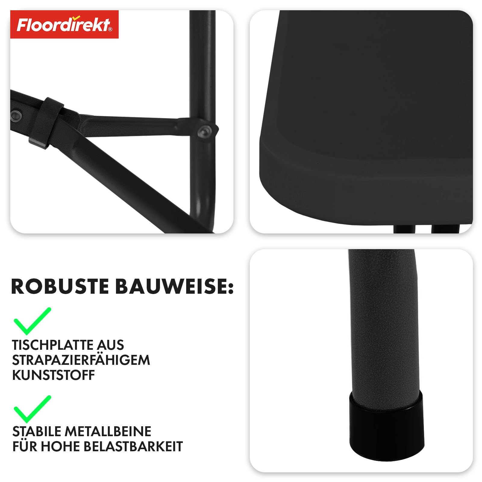 vidaXL Tuintafel inklapbaar 45x43x50 cm kunststof groen