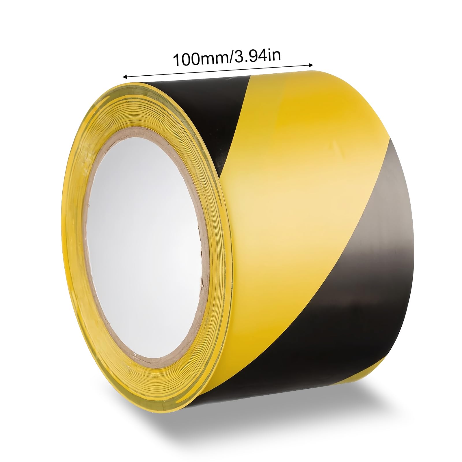 kingsea Lot de 3 rubans de marquage au sol - 33 m x 100 mm - Ruban d'avertissement autocollant pour revêtements de sol, marquage d'obstacles, étanchéité