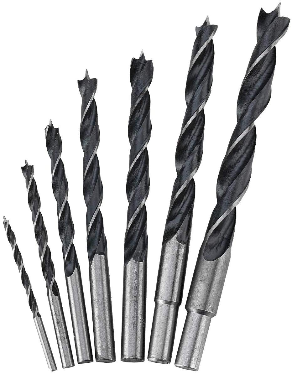 Buy Katzco Brad Point Drill Bit Set 7 Pieces 1/8 to 1/2 Inch