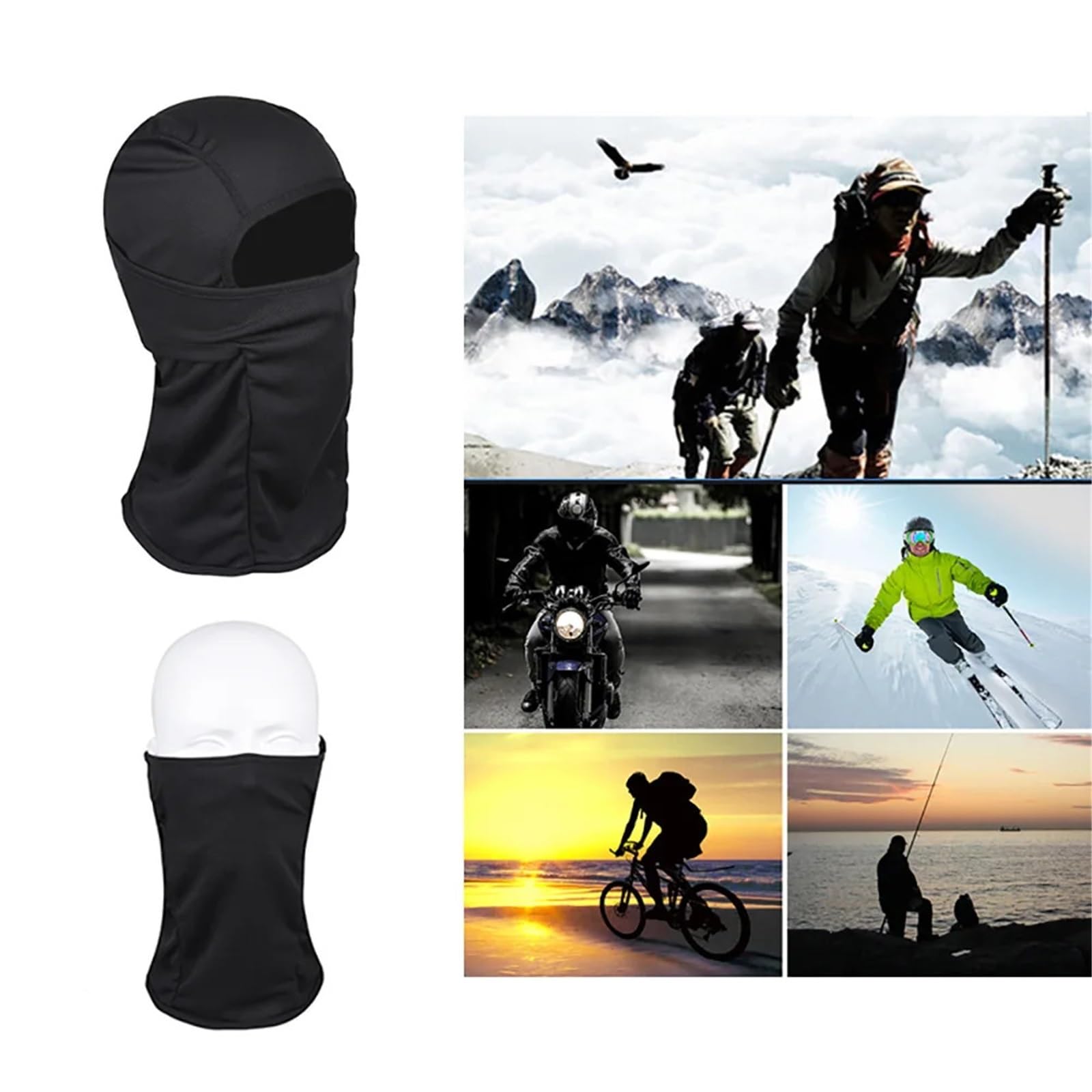 2Pcs Winter Ski Maske Männer Hut Volle Gesicht Kappe for Skifahren Für Outdoor Sports