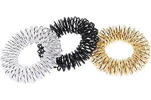 EXCEART Accupressure Ring 3-Pack: Elevate Your Well-being with Therapeutic Finger Rings