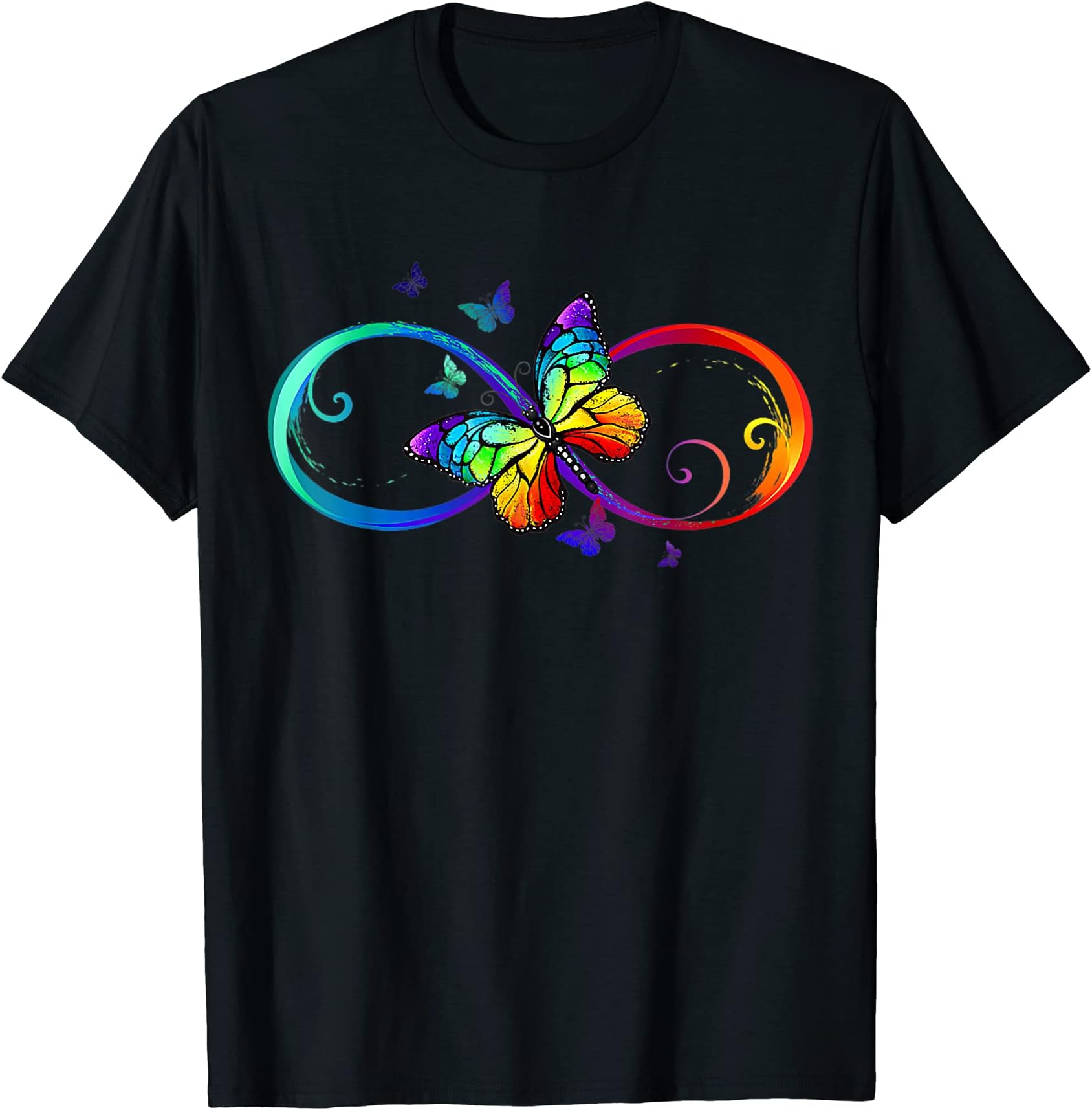 Butterfly Infinity Symbol Art Autism Awareness Neurodiverse T-Shirt