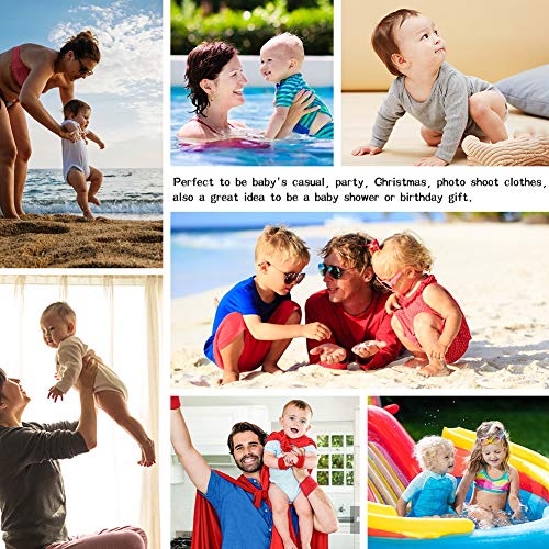 uideazone Toddler Baby Girls\' Swimsuit One Piece Rash Guard Swimwear Ruffles Bottom Quick Dry Elastic Beachwear with UPF 50 Sun Protection 12-18 Months