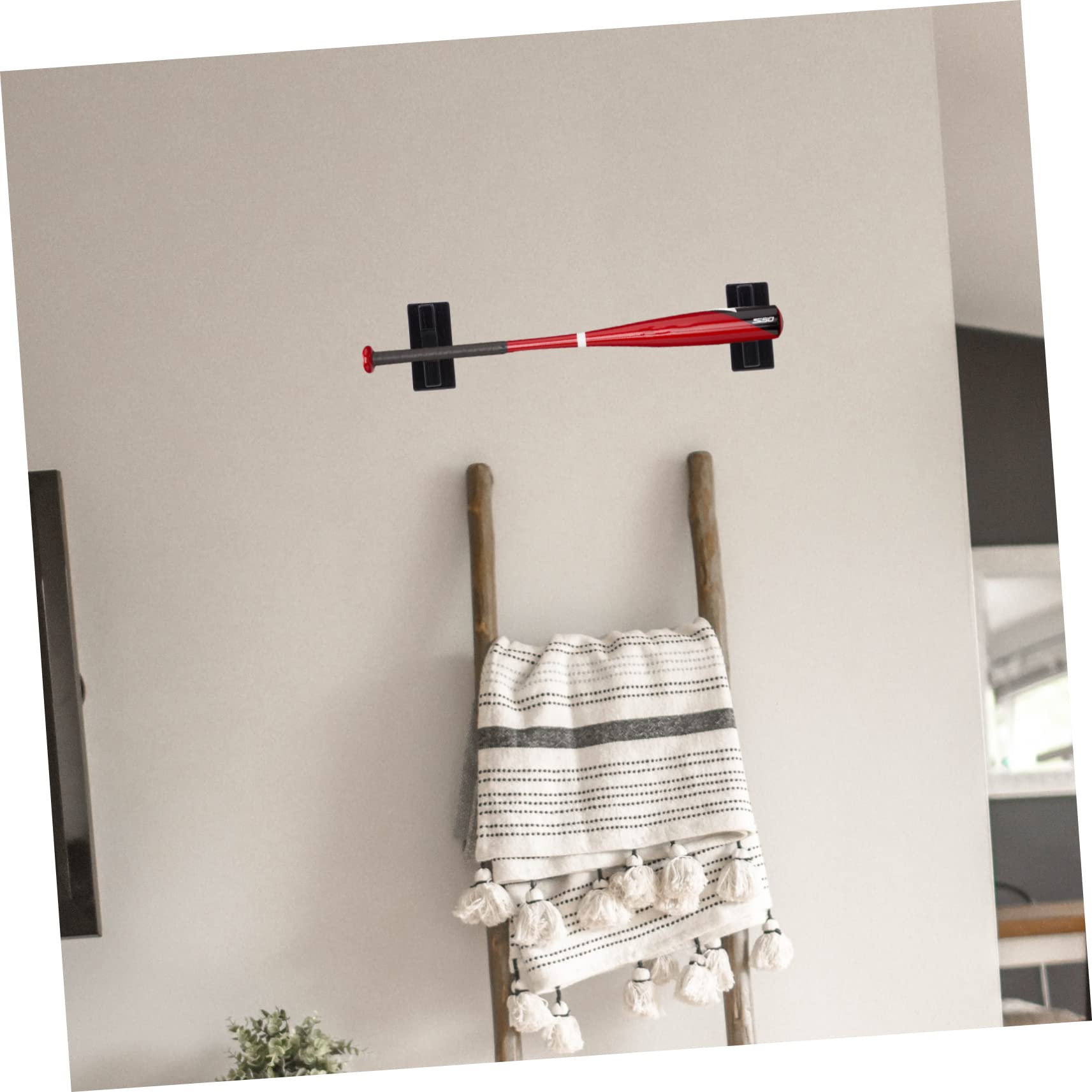 balacoo Baseball Bat Display Rack 2 Pack Bat Holders Wooden Stand for Adult and Boys and Girls Bats Space-saving Display for Baseball Collecti