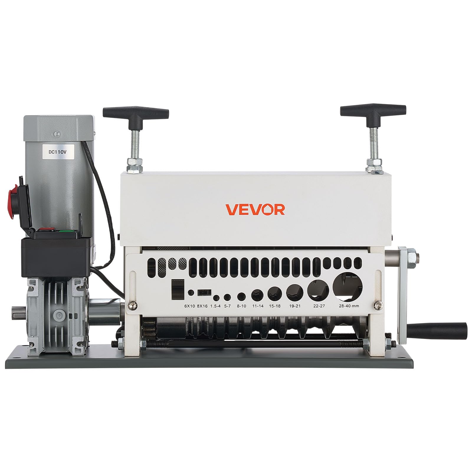 VEVOR Macchina Spellacavi Elettrica 370 W Diametro Fili tra 1,5-40 mm, Utensile Spellafili per Cavi in Rame a 11 Canali, Pulsante di Arresto, Macchina Spellacavi per Rottami di Rame