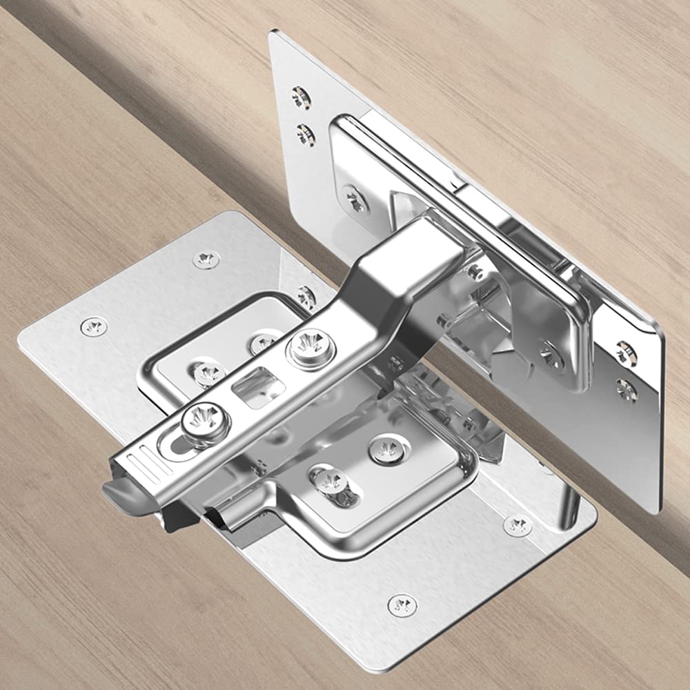 Piastre Riparazione Cerniere Armadi - 6 Pezzi Acciaio Per Cucina E Mobili