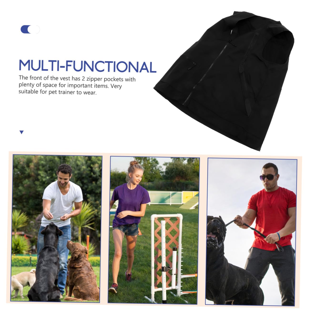 Gilet D’obéissance pour Chien Noir en Polyester Mesh Ajustable