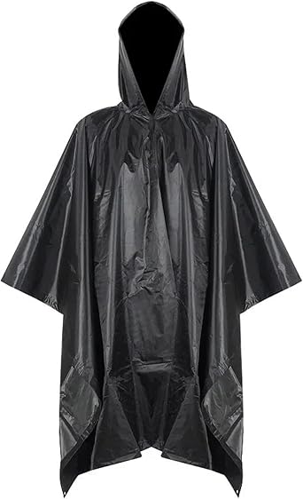 Rain Poncho Waterproof Outdoor winddichter, wasserdichter 3-in-1 Regenschutz, multifunktionaler Regenmantel aus PU