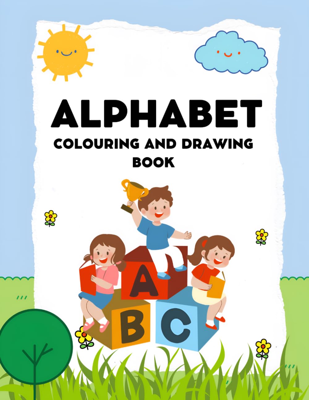 Alphabet Coloring and Drawing Book