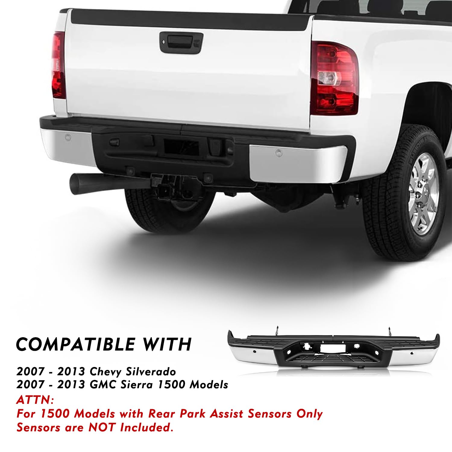 Rear Step Bumper for 07-13 Chevy Silverado GMC Jordan