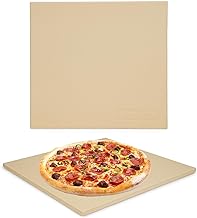 Mimiuo Pietra refrattaria per Cottura Pizza, Cordierite Rettangolare per Pizza o Pane（33 * 33CM）, per Ooni Forno