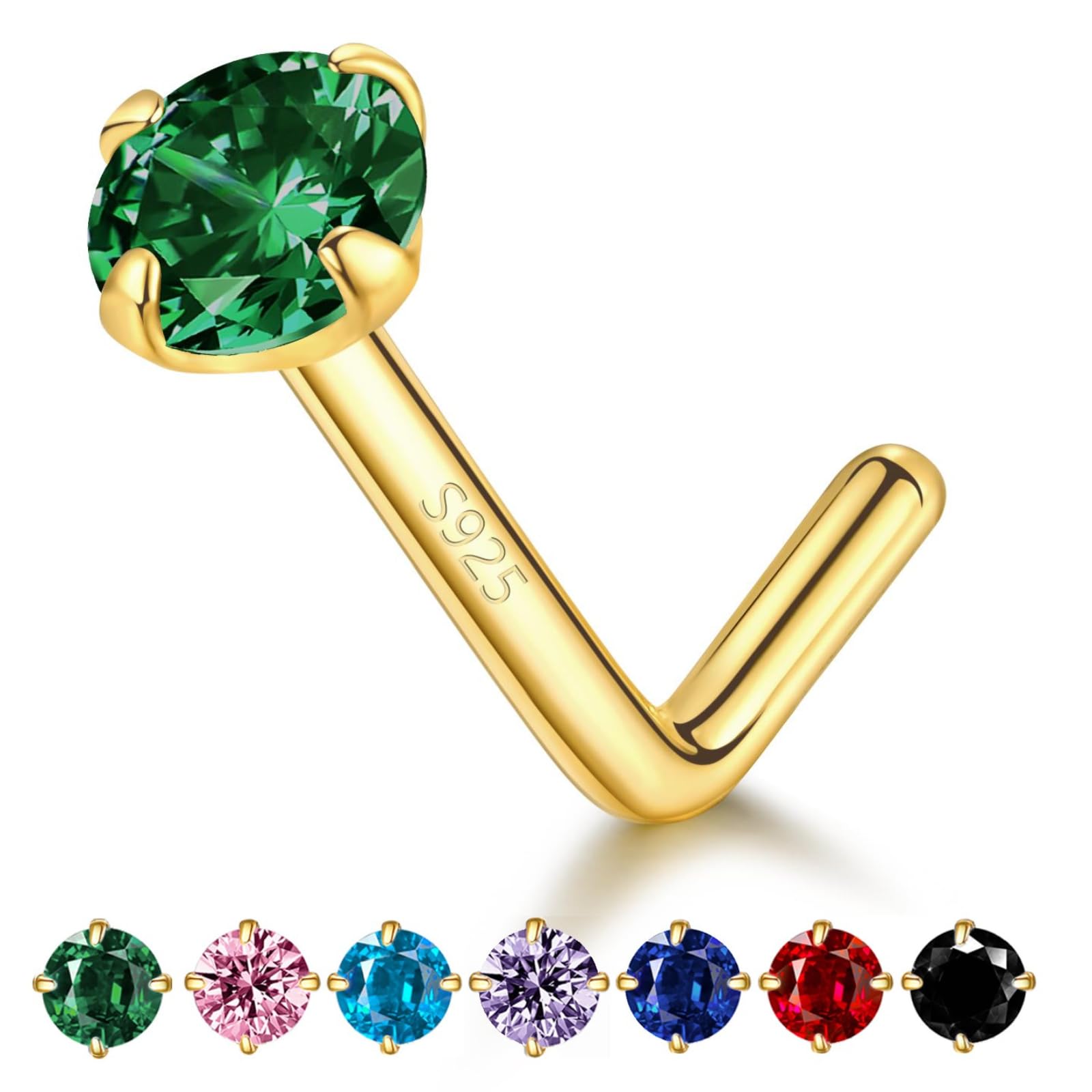 LUCKYJEWUS Gold Plated L-Shape