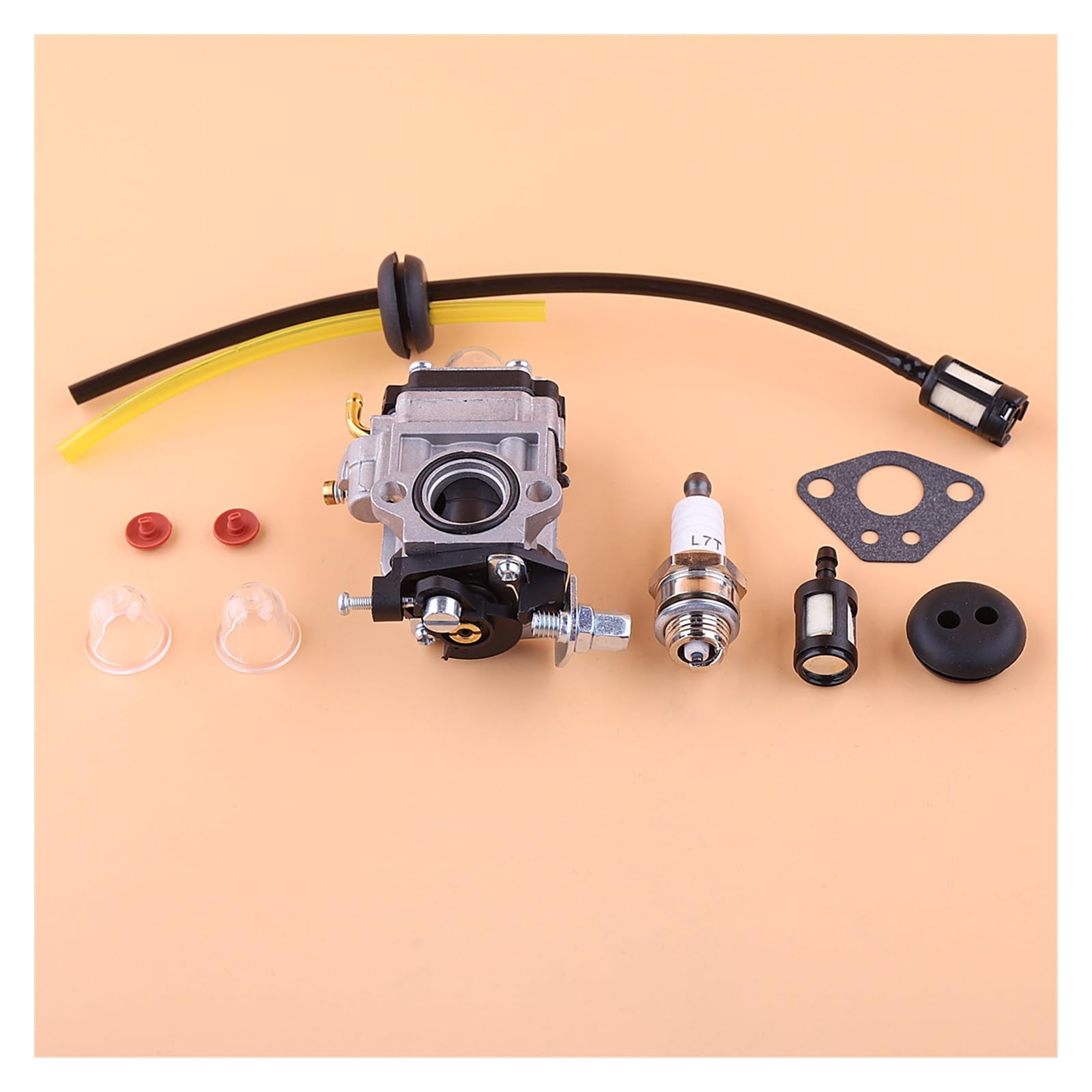 Carburatore Kit for 52cc 49cc 43cc Benzina Decespugliatore Con Guarnizione Tubo Candela Filtro Benzina Accessori Parti