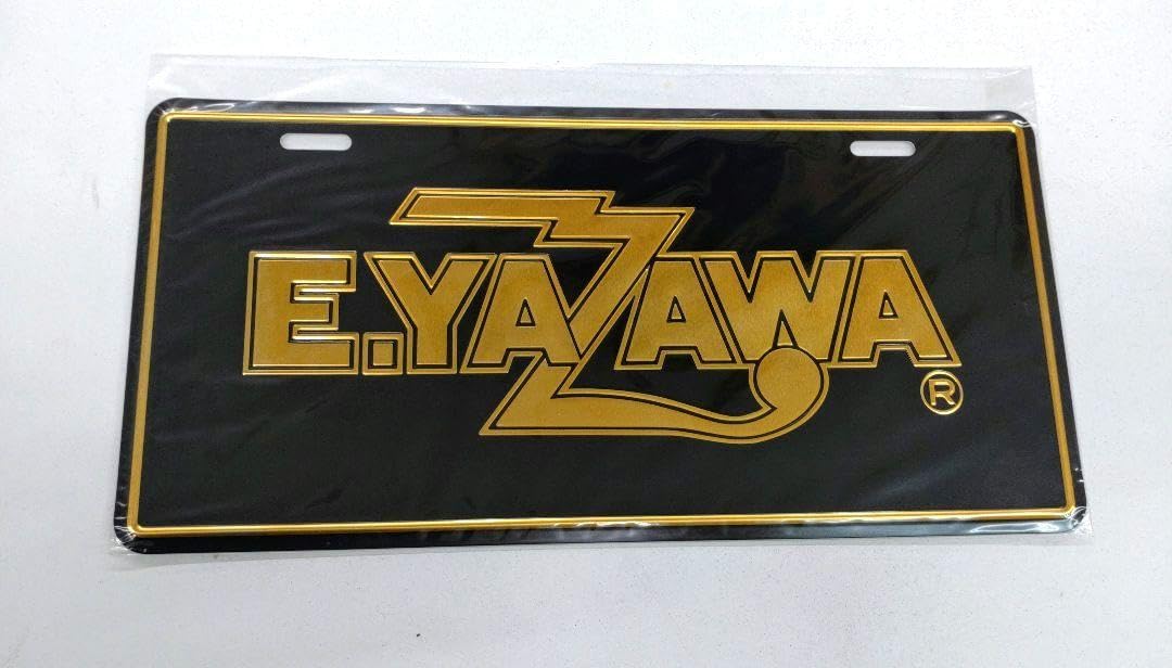 矢沢永吉 ★ ナンバープレート( フデ ) ブラック / ゴールド 矢沢永吉 ☆ ナンバープレート( フデ ) ブラック / ゴールド