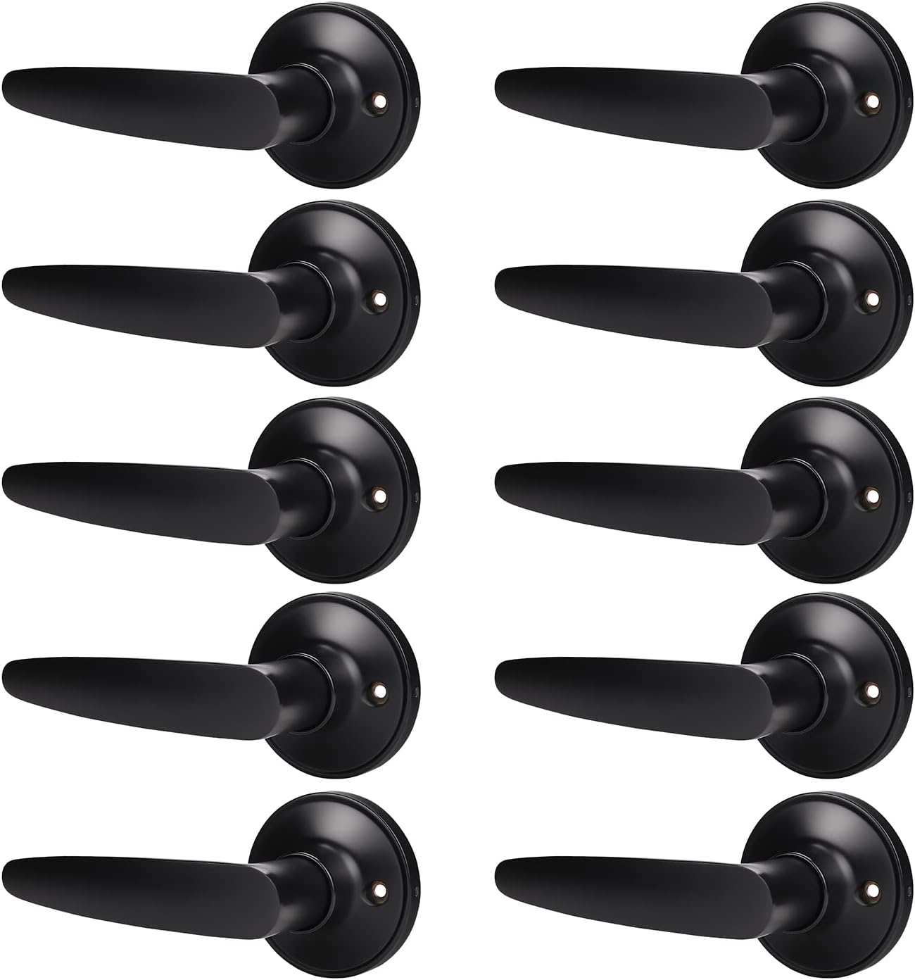 KNOBWELL 10 Pack Interior Door Handle Without Lock Single Dummy Door