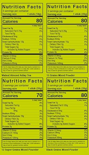 Multi Grains Mixed Powder Sampler 3 Sticks Of Each Flavor Total 12 Sticks #TOP2