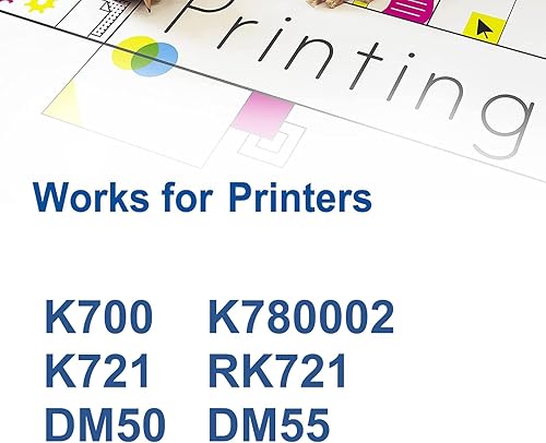 Miniatura 2 de Colour-Store 4X Pitney Bowes 797-0, 797-M, 797-Q - Cartucho de tinta fluorescente rojo compatible para estación de correo 2 K700 K7M0