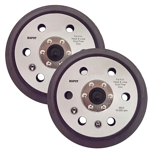 MaxLLTo Paquete de 2 almohadillas de repuesto 18001 de 6 pulgadas con 6 agujeros para cable Porter 7336 para almohadillas superiores para abrasivos