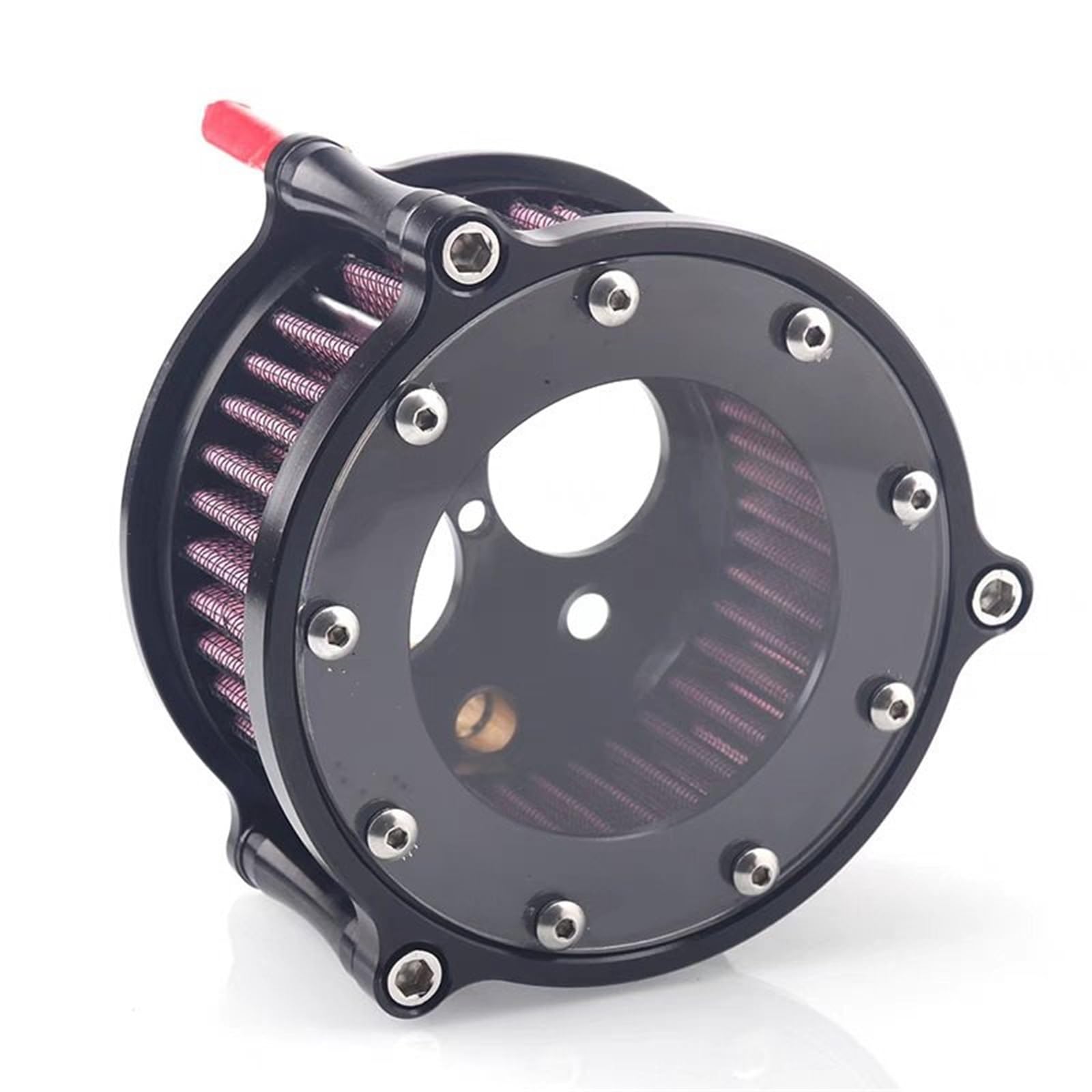 Filtr powietrza motocyklowy Vintage Air Cleaner Intake Systems pasuje do Benda BD 300 KEEWAY-BENDA V302C Keeway V-Cruise 125 Filtr stożkowy z pochyleniem‌(Red)