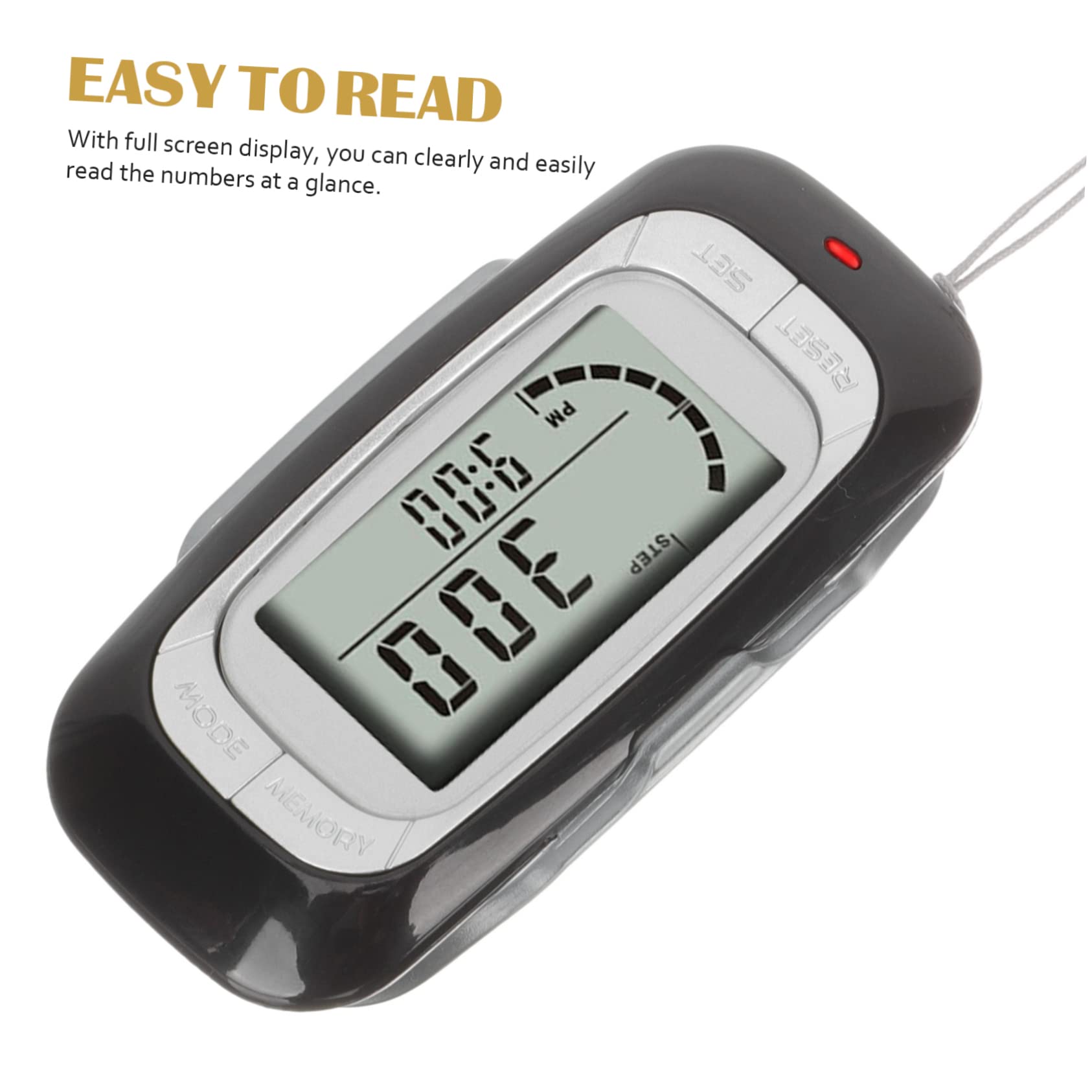 Toddmomy pédomètre podomètre podometre Compteur de Pas Professionnel Comptage de Pas Compteur de Pas pour Marcher comptoir Compteur de Marche d'escalade passomètre d'escalade Abdos