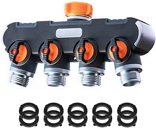 Made King 4 Way Hose Splitter,Garden Hose Splitter,Easy to Open Hose Connector 4 Way with 10 Rubber Washers,Outdoor Faucet, Drip Irrigation Systems & Lawns Product - coolthings.us