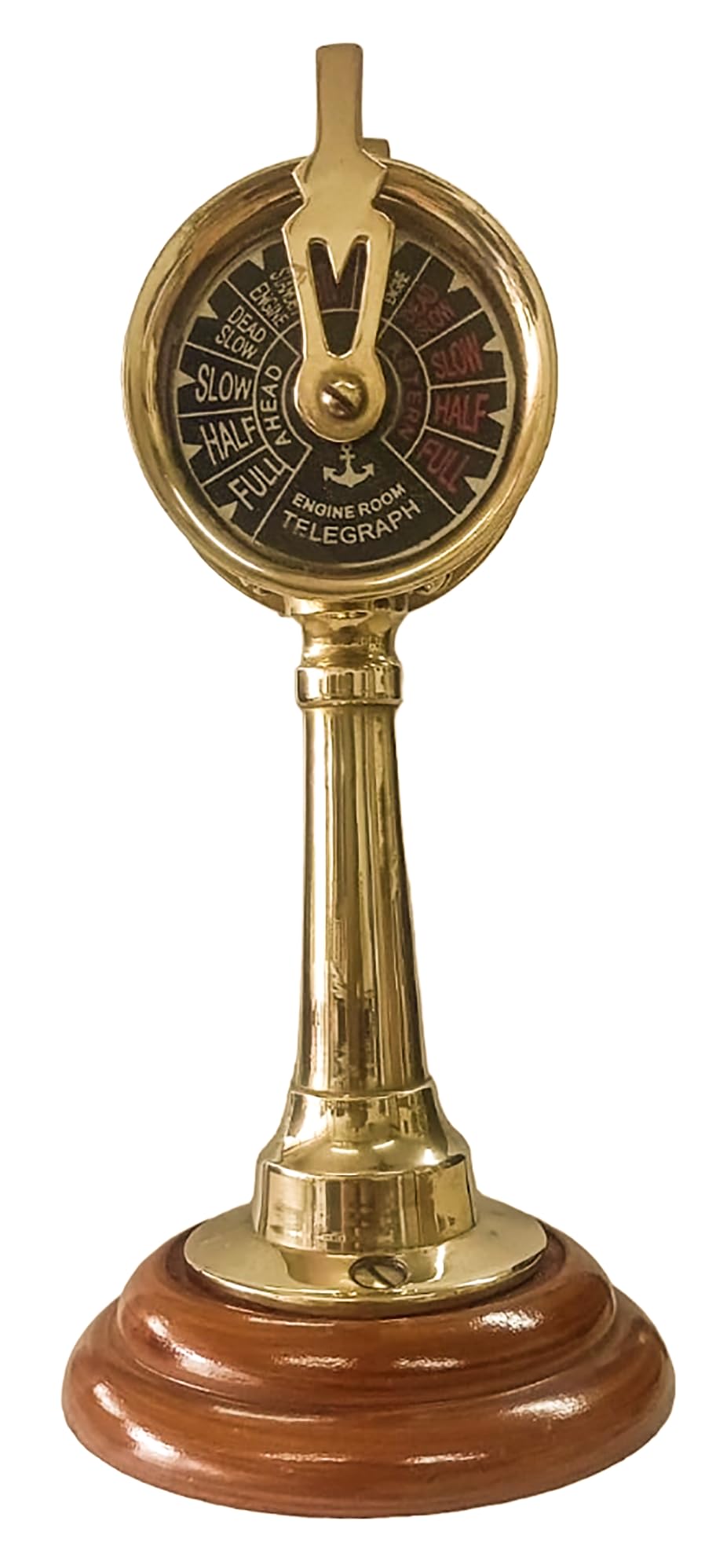 Office Desktop 6-Inch Chadburn London Decorative Ship's Telegraph in Shiny Brass