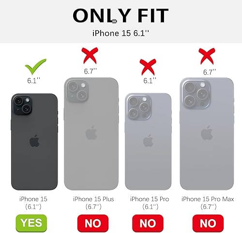 Miniatura 2 de BENTOBEN Funda magnética compatible con iPhone 15, iPhone 15 compatible con MagSafe translúcida mate a prueba de golpes para mujeres y hombres,