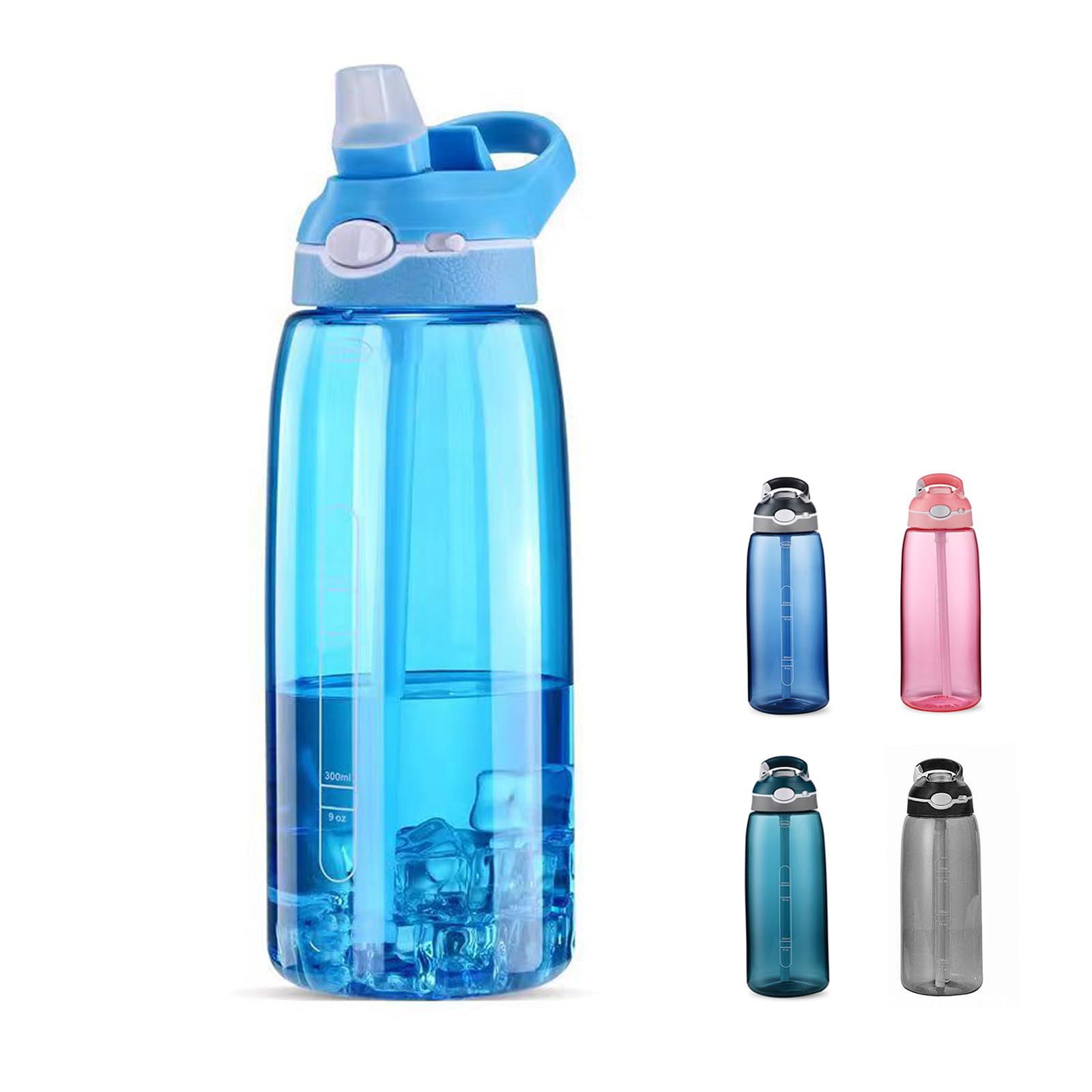 Amazon.com: Generic SHELFLOVER Light Blue Water Bottle With Narrow