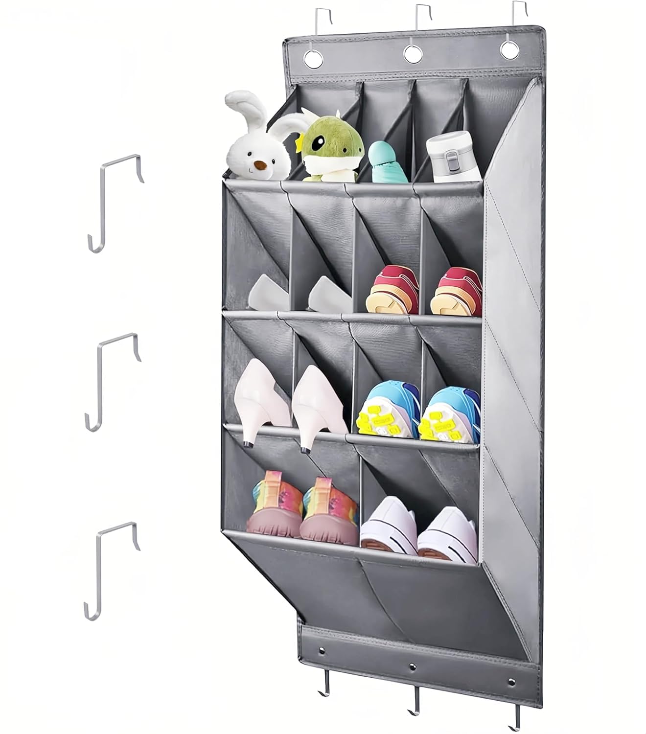 LJEC Organizer Über Der Tür Für Schuhe 12 Gitter Organizer Über Der Tür Für Schuh, Hängende Schuhaufbewahrung,hängende Aufbewahrung Für Hut,