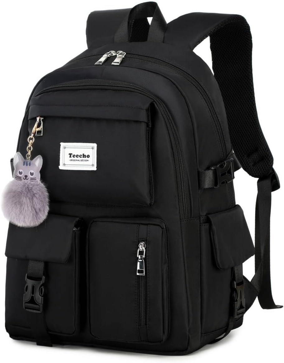 Cute Backpack for Girl Fashion Waterproof Daypack for Women Black