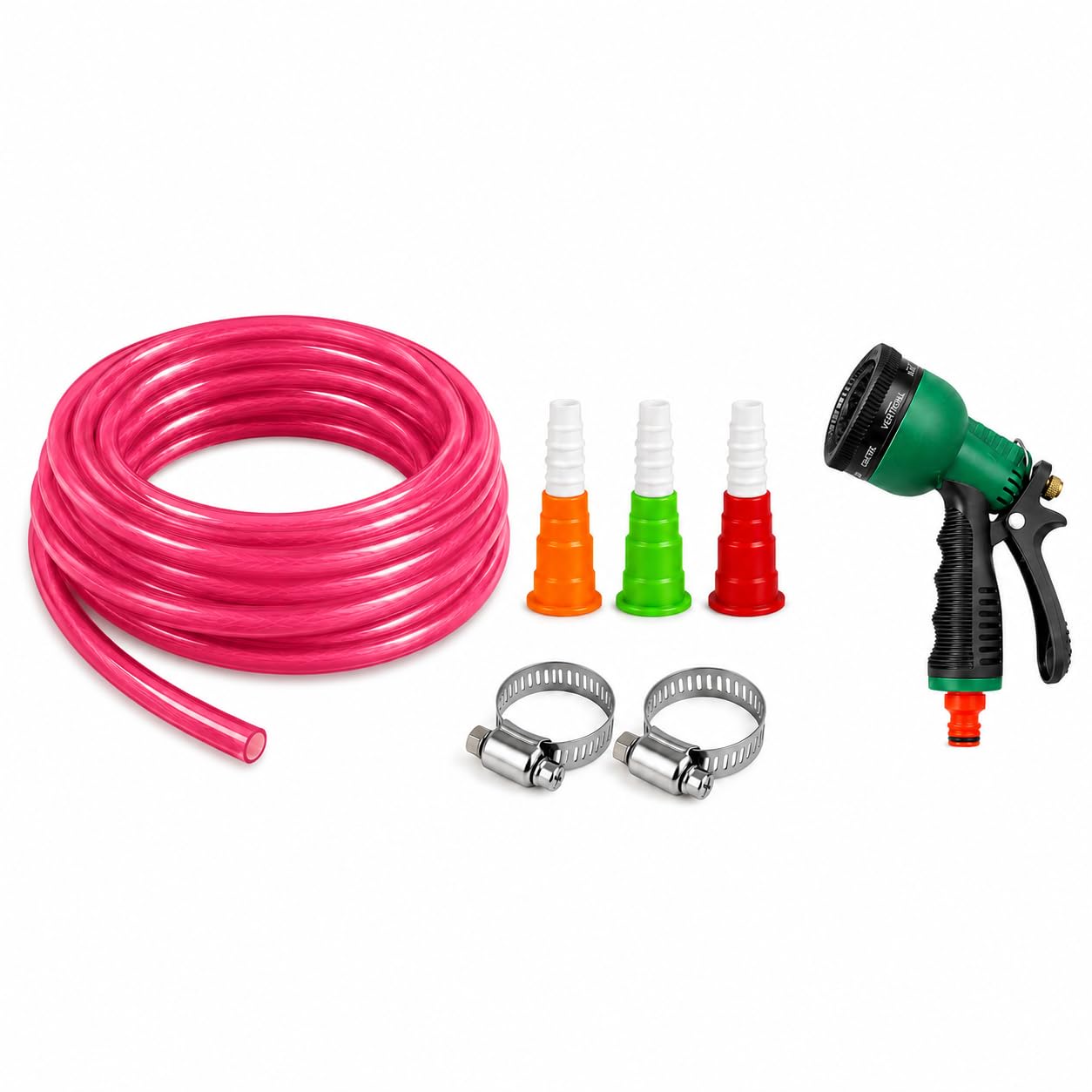 FG Foliage Gamla Heavy Duty Garden Water Pipe (0.5 Inch) | Flexible Hose with Double Latex Core | Leakproof Durable Pipe for Gardening, Car Wash & Home Use (Pink, 20 Mtr with Sprayer)-image-15