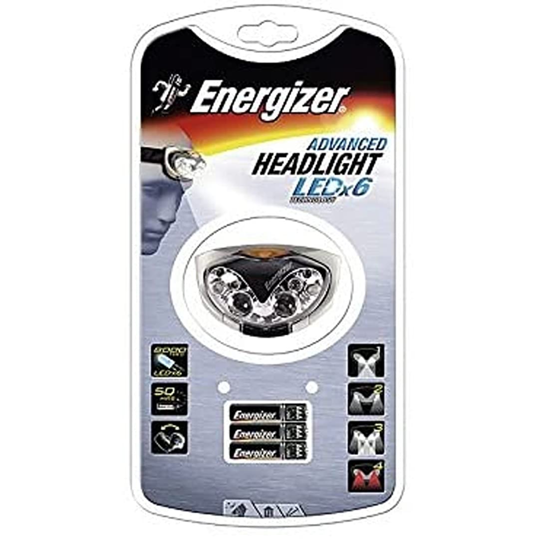 Energizer Vision HD LED Headlamp – 200 Lumens, Waterproof, Runs On 3 AAA Batteries – Red