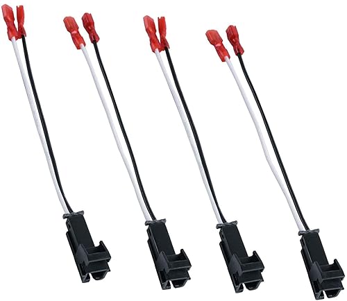 Miniatura 9 de HSTECH 72-6514 2 pares (paquete de 4) arnés de cableado de cable de cable para vehículos Chrysler Dodge Altavoces, adaptador de conector de enchufe