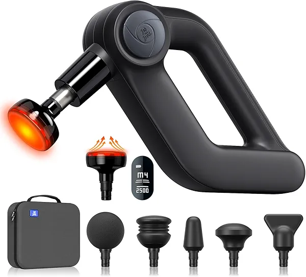 BOB AND BRAD D5 Pro Plus Massage Gun with Heat, 13mm Amplitude Deep Tissue Percussion Massage Gun with Max Power for Muscle Therapy, Professional Muscle Massager, Ideal Gift D5 Pro Plus (Ult