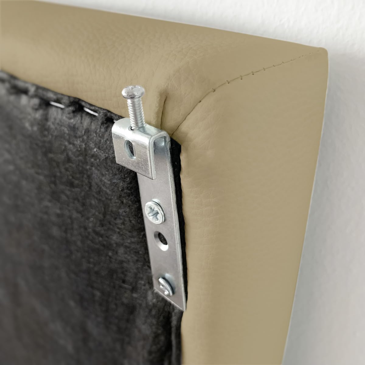 Somnia Descanso - Cabecero Lisboa Acolchado, Tapizado Premium en Polipiel de Alta Gama, Incluye Herrajes y Tornillería, Medidas 145 x 60 cm (Cama de 135/140), Beige