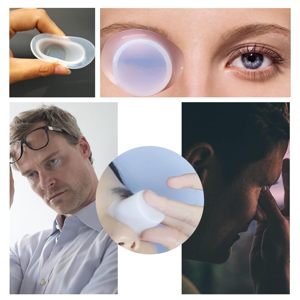 Tazza da Bagno in Silicone per Occhi Portatile - Morbida e Riutilizzabile per Lavaggio Oculare, Non Sterile, 8ml, 4 Pezzi