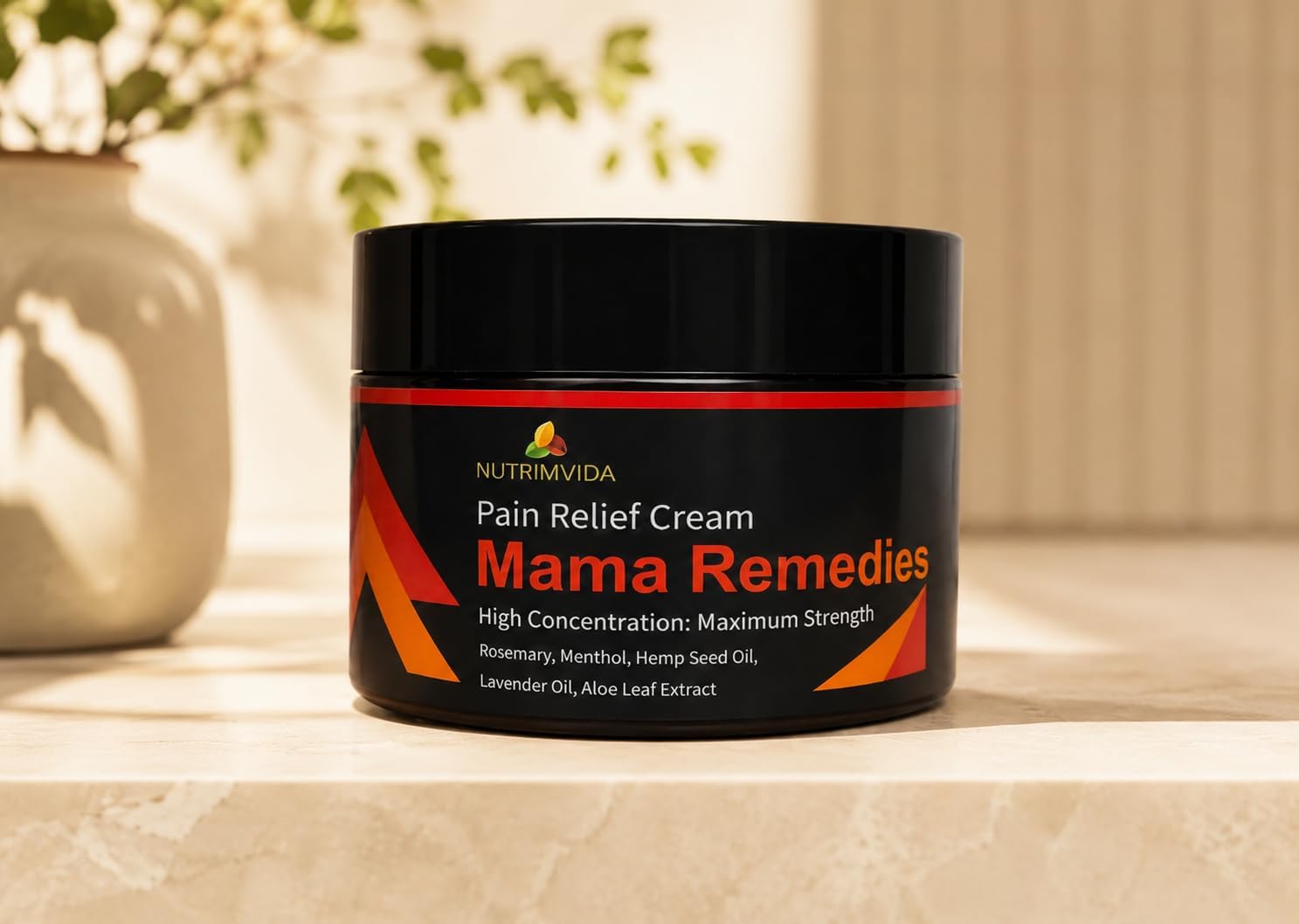 Nutrimivida Menthol Topical Cream – Cooling & Warming Sensation for Muscles & Joints | Rosemary, Hemp Seed, Lavender & Aloe | Non-Greasy | 4 oz Jar