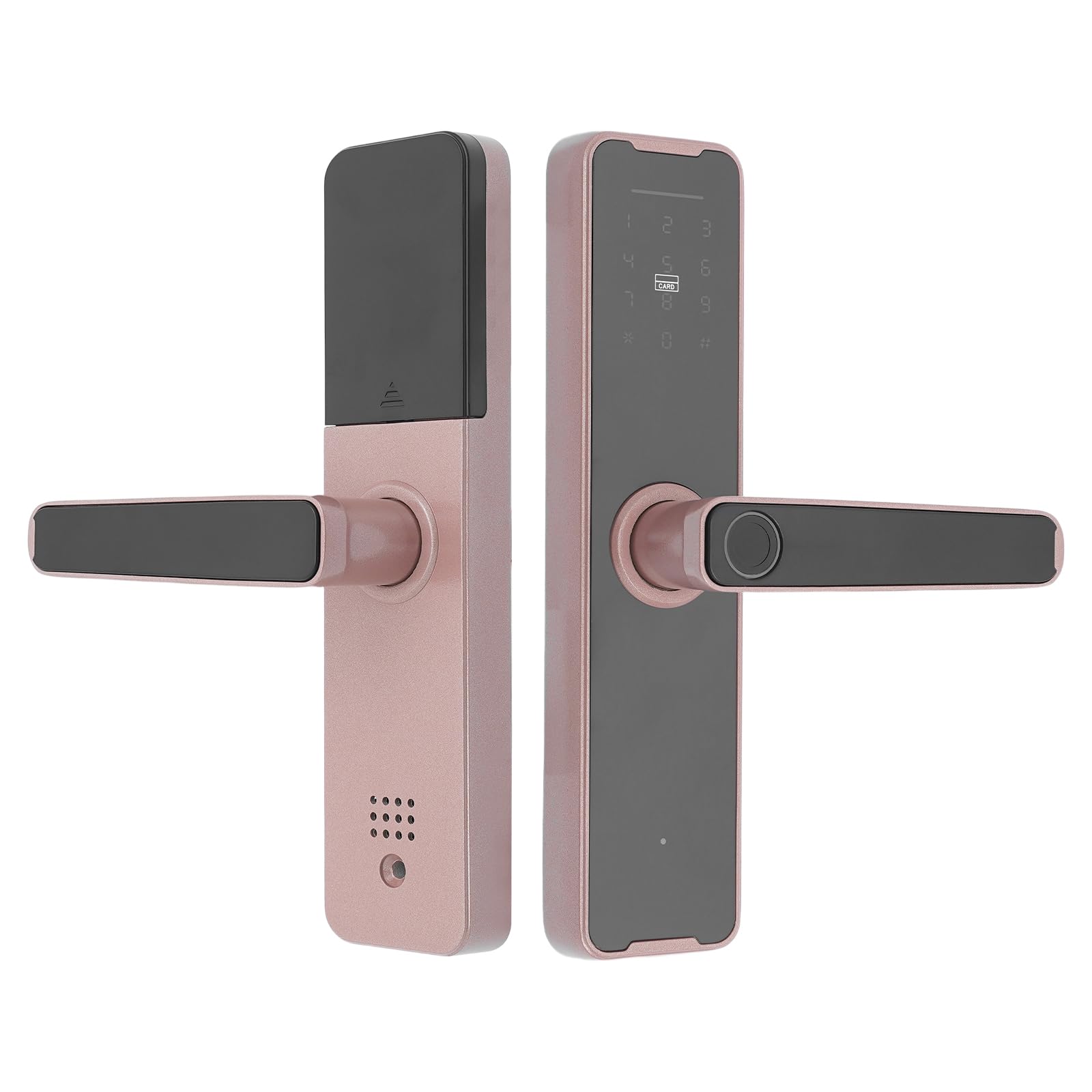 Serratura intelligente per porta con maniglia, Smart Lock per impronte digitali, codice e chiave, serratura a tastiera per porte di casa e ufficio con spessore di 35-50 mm