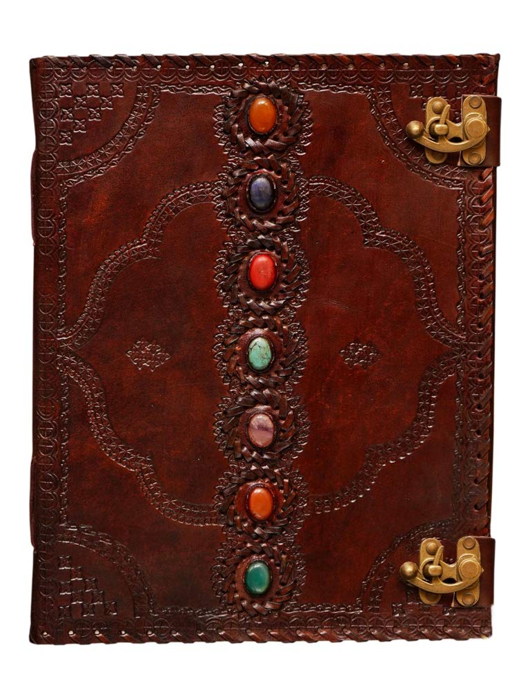 Livre de croquis pour bureau en cuir vintage grand format pour écriture