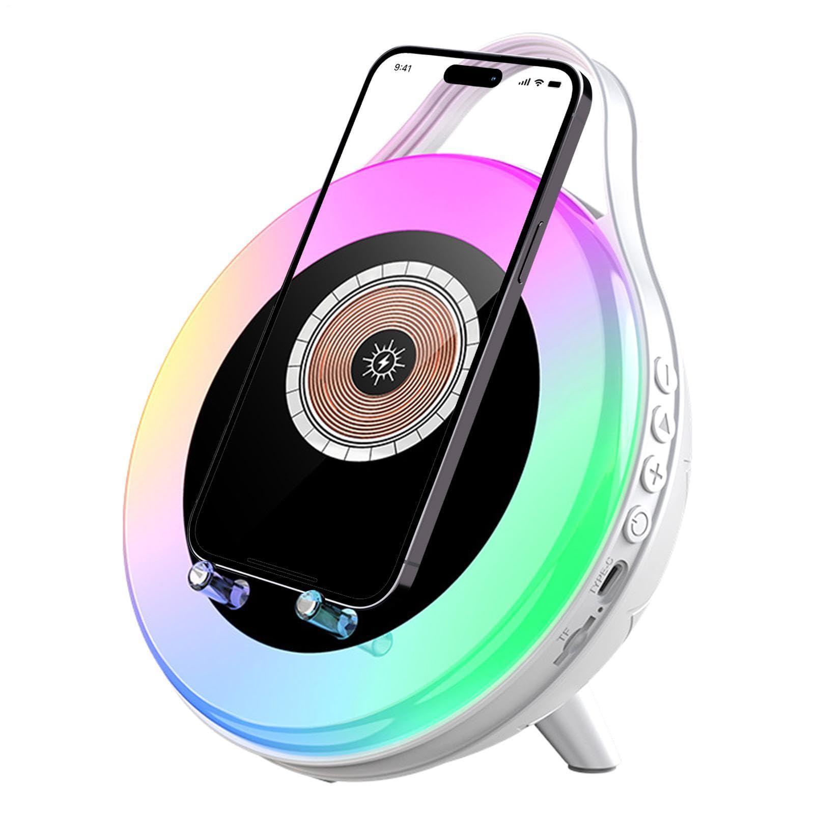 Supporto per altoparlante a induzione wireless R G B per telefono cellulare | Altoparlante a induzione per cellulare, per casa, ufficio, camera da letto, appartamento, soggiorno e comodino